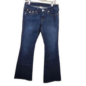 True Religion Jeans Joey SZ 29 Low Rise Y2K Flare Flap Pocket‎ Denim Boot Cut